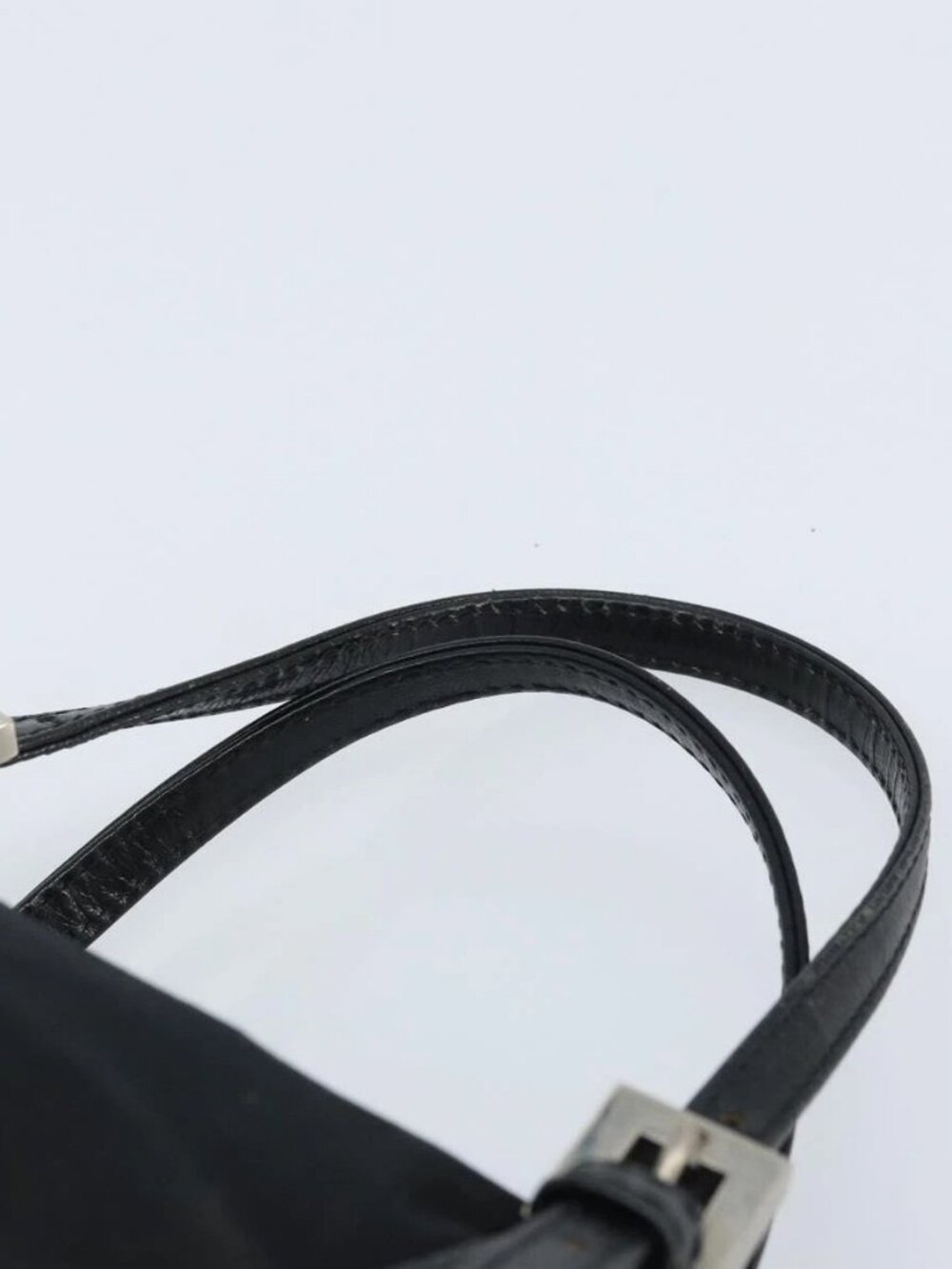 FENDI Hand Bag Nylon Black Silver Auth bs33538 - Picture 9 of 16